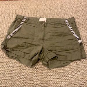 Crewcuts Size 12 Olive Linen Shorts